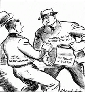 Anti-union cartoon from the National Association of Manufacturers ...