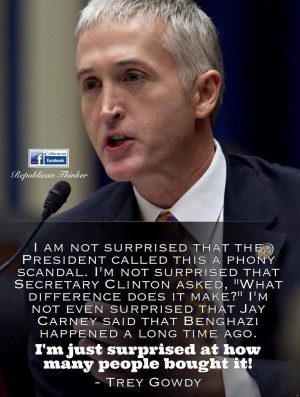 Trey Gowdy, the fiery Republican Congressman from South Carolina ...