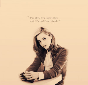 ... sensitive and I’m self-critical.” 100 quotes of Emma Watson