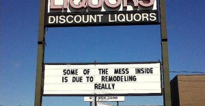 10 Signs From A Funny Liquor Store