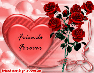 glittering roses wishing happy friendship day