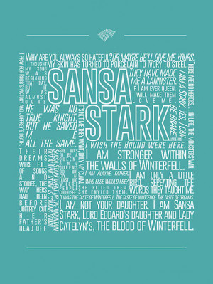 ofhouseadama › Portfolio › Sansa Stark Quote Poster