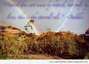 Rainbow Lightning Strike buddha quote