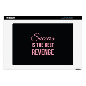 Success Best Revenge Funny Quote Black Pink Decal For Laptop