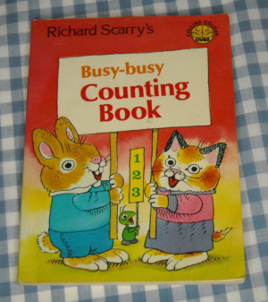 richard scarry's busy-busy counting book, vintage 1977 children's mini ...
