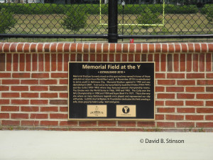 Plaque Honoring Memorial Stadium, at Stadium Place