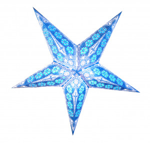 Blue Petal Cut Star Lantern HD Wallpaper