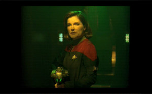 Star Trek Voyager Captain Janeway on Borg Circle in Dark Frontier ...