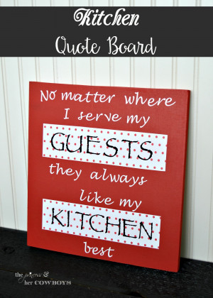 Kitchen Quote Board