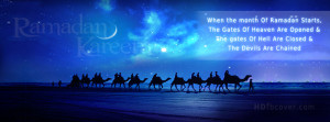 Ramadan 2013 timeline cover photo with messages quotes