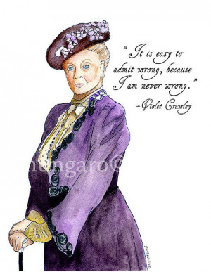 Watercolor print of Violet Crawley from Downton by marleyungaro, $12 ...