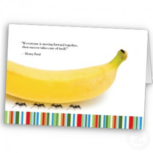 Teamwork Quote - Banana Thank You Card card