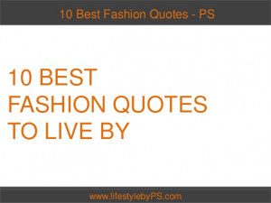 10 Best Fashion Quotes