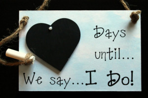 Wedding Chalkboard Countdown, 