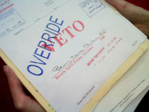 Brief And Incomplete Veto Override Round Up [Correction]