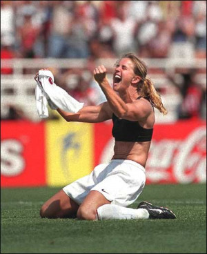 WORLD BEATERS n Brandi Chastain gives the shirt off her back for the ...