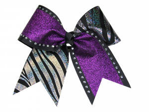 Custom Team Cheer Bows All Star Mirror Green Purple