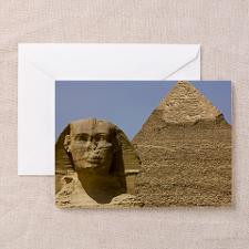 The eroded face of the Sphinx in fro Greeting Card for