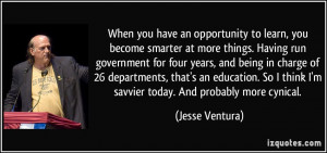 at more things. Having run government for four years, and being ...