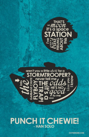 Star Wars Millennium Falcon Inspired Quote Poster by OutNerdMe. For ...