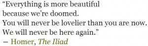 quote from The Iliad, Homer.