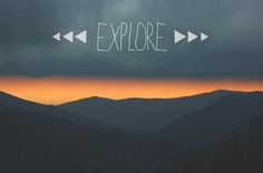 Explore Signed Print, Mountain Sunset Photo,Travel Quote, Typography ...