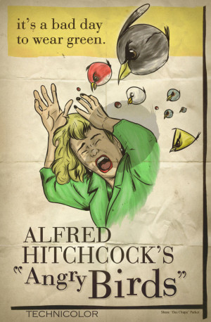 Alfred Hitchcock's Angry Birds Reimagined Posters