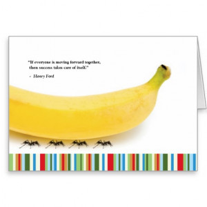 Teamwork Quote Banana Thank You Card Funny