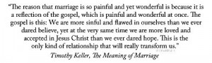 The meaning of marriage, Timothy Keller