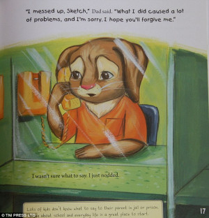 illustrated during a family visit to the prison, the rabbit father ...