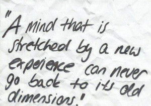 This quote definitely describes the practicum experience. We are here ...