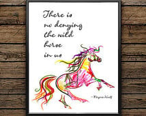Virginia Woolf quote/Art Print-Mode rn Art,Horse Art,Abstract Art,Gift ...