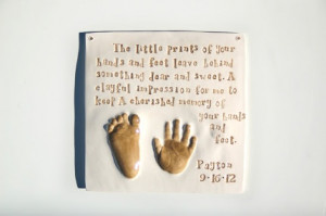 Baby Handprint kit Online for Baby cast in ceramic clay and done from ...