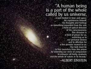 Einstein quote a human being is part of the whole