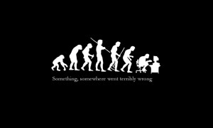 Evolution funny wallpaper