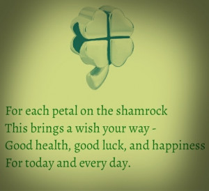 ... Good health, good luck, and happiness for today and every day. - Irish
