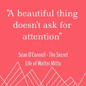 ... for attention - Sean O'Connell - The Secret Life of Walter Mitty quote