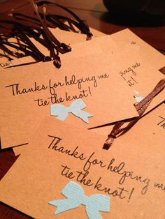 ... Party Thank You Tags for Sale, Thanks for Helping Me Tie the Knot