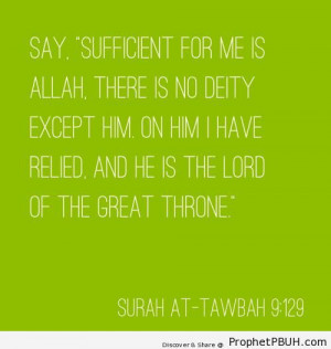 ... 129) - Islamic Quotes About Tawakkul (Complete Reliance Upon Allah