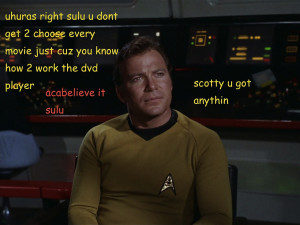 star trek spock Captions scotty Kirk star trek tos Uhura Chekov Sulu ...