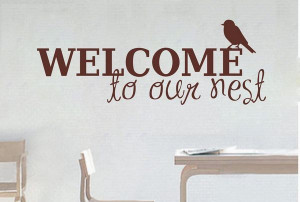 ... to our nest Family Stickers Wall Decal Furniture Cover Unique Quotes