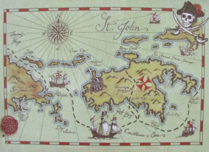 Pirate Map. X marks the spot. Typography and Cartography in Interior ...