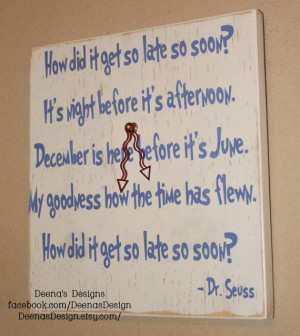 Dr. Seuss Clock Unique Wall Clock Hand Painted by DeenasDesign, $47.00