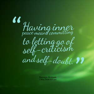 Quotes Picture: having inner peace means committing to letting go of ...