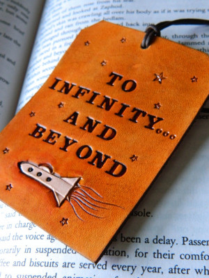 Leather Luggage Tag - Toy Story Quote - Buzz Lightyear - To Infinity ...