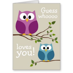Mothers Day - Cute Owls Card