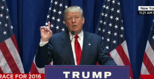 Donald Trump announces he will run for President in 2016. (Photo ...