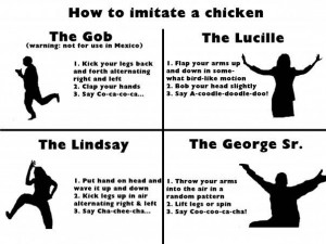 Now you know how to imitate the chicken perfectly, you can also leave ...