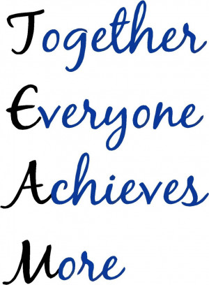 Together Everyone Achieves More Clip Art http://www.designwithvinyl ...