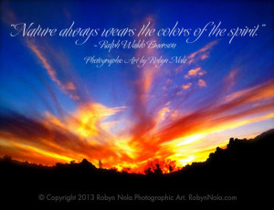 ... Ralph Waldo Emerson ♥ Art by RobynNola.com #sunset #nature #quotes